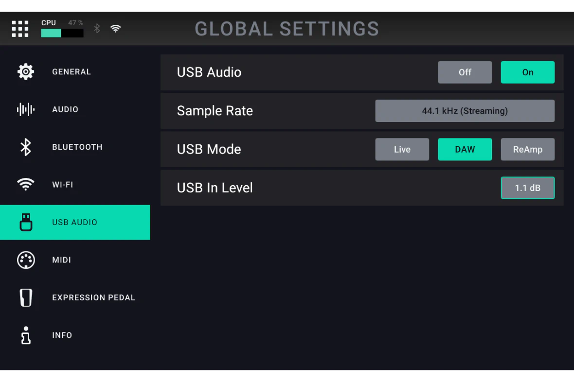 Built-in USB Audio Interface for Recording and Reamping